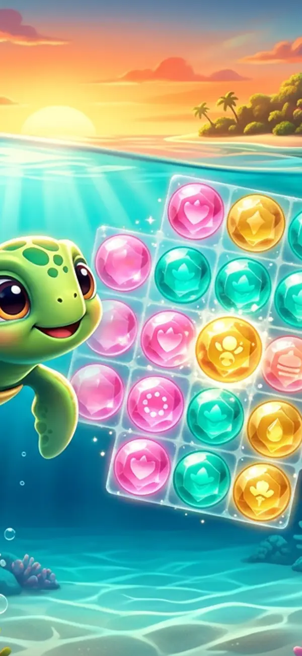 Reef Rescue running in portrait on an Android phone